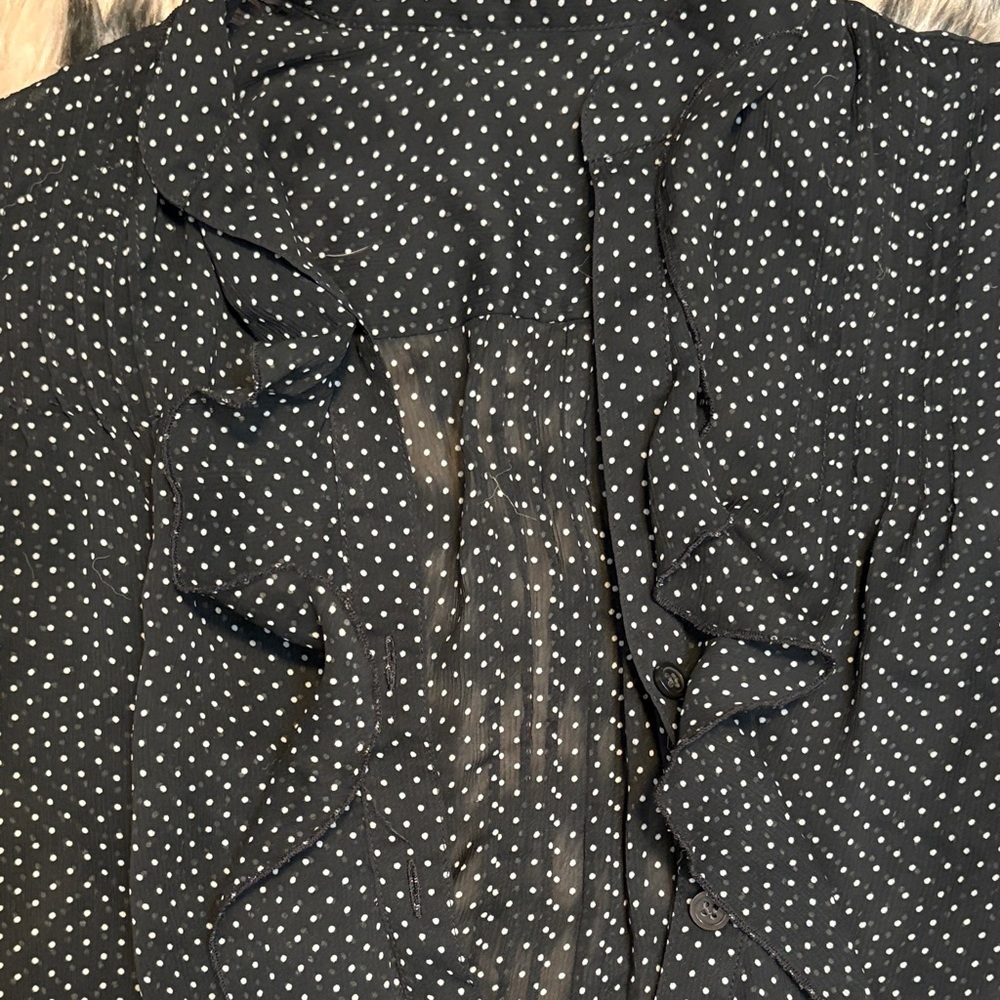 The Limited Black and White Polka Dot Blouse - Picture 2 of 4